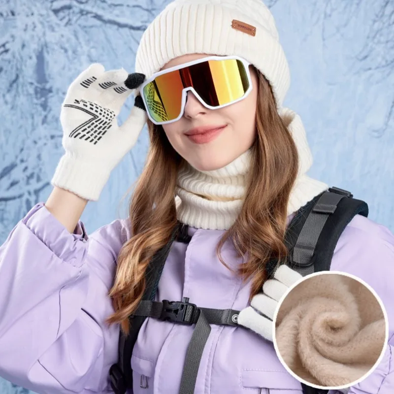 Wool Glove Lined - 3 قطعة المشي لمسافات طويلة بلون