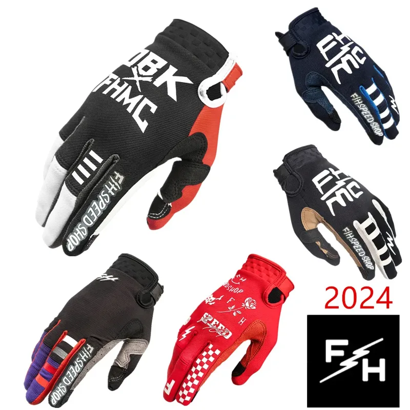 Cycling Glove Padded - 2024 FH MX قفازات حمراء موتوكروس