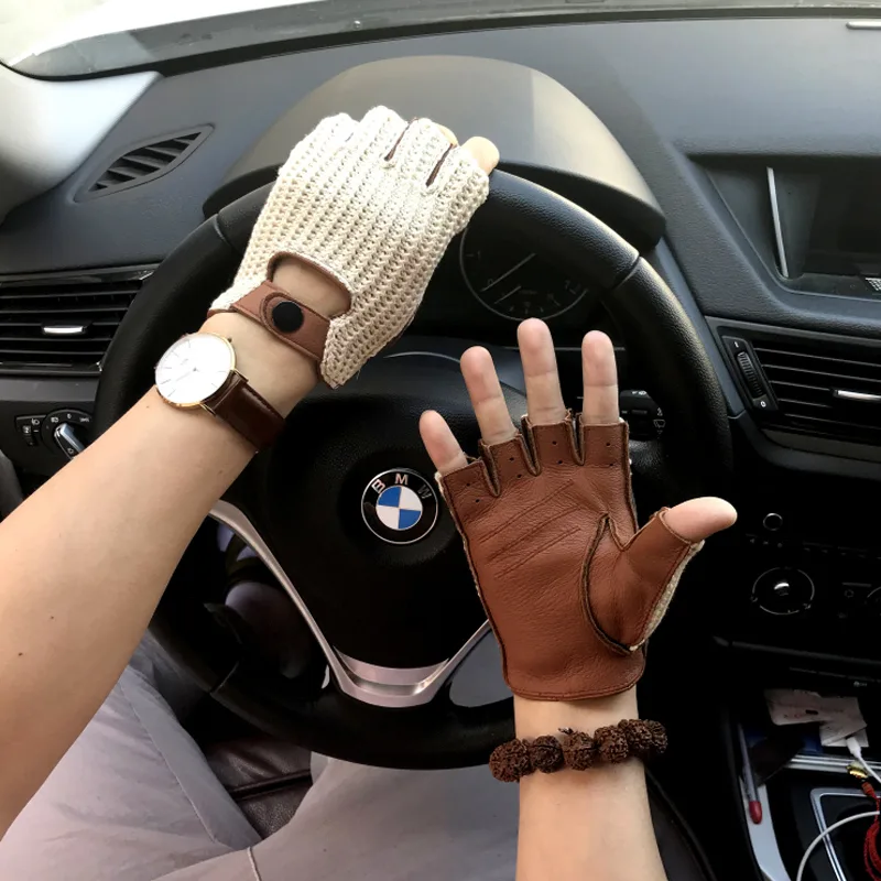 Leather Driving Glove - 2025 جديد الرجال قفازات جلدية حقيقية