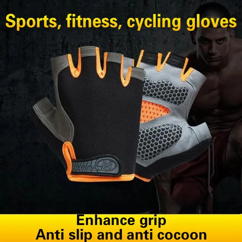 Fingerless Glove Knit - قفازات ركوب الدراجات نصف الأصابع بالجملة