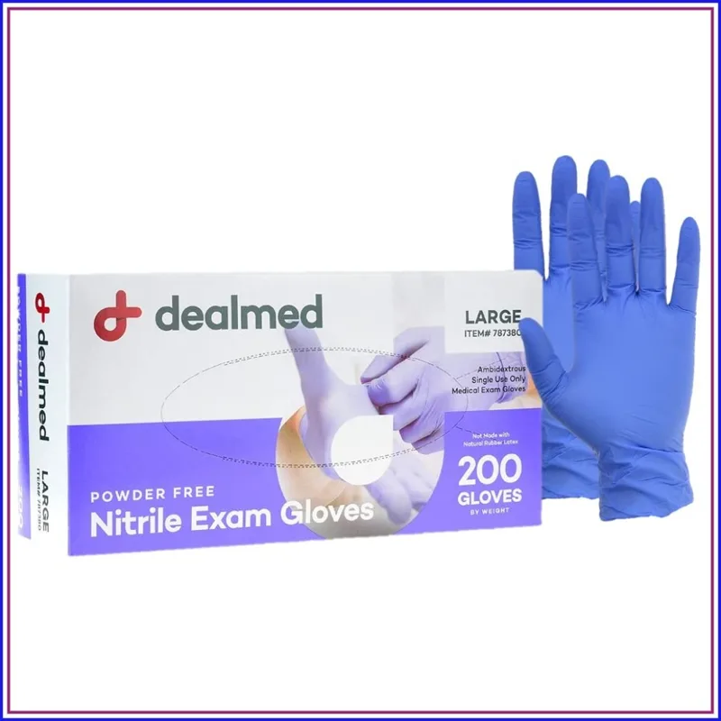 Exam Glove Nitrile - قفازات نتريل كبيرة الحجم للاستخدام الطبي،