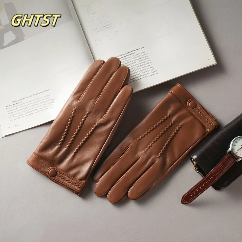 Leather Driving Glove - 2025 جديد الرجال الشتاء قفازات جلدية