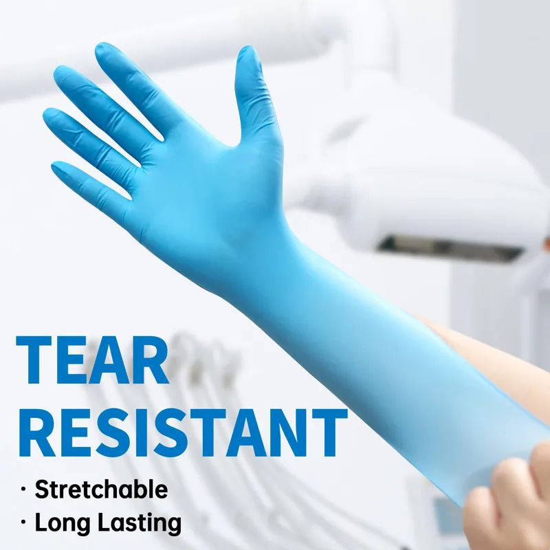 Exam Glove Nitrile - قفازات الامتحانات الزرقاء من النتريل للاستعمال