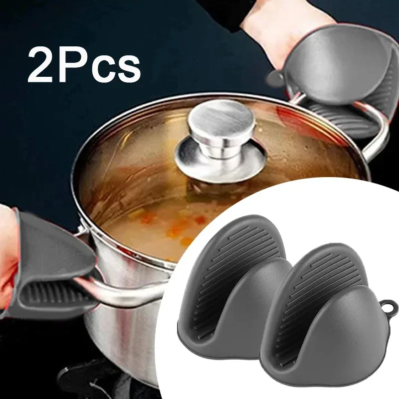 Oven Mitt Silicone - 2 قطعة قفازات الفرن الصغيرة سيليكون