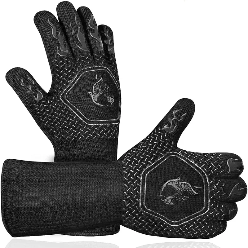 Oven Mitt Silicone - قفازات شواء للشواء مقاومة لدرجات الحرارة