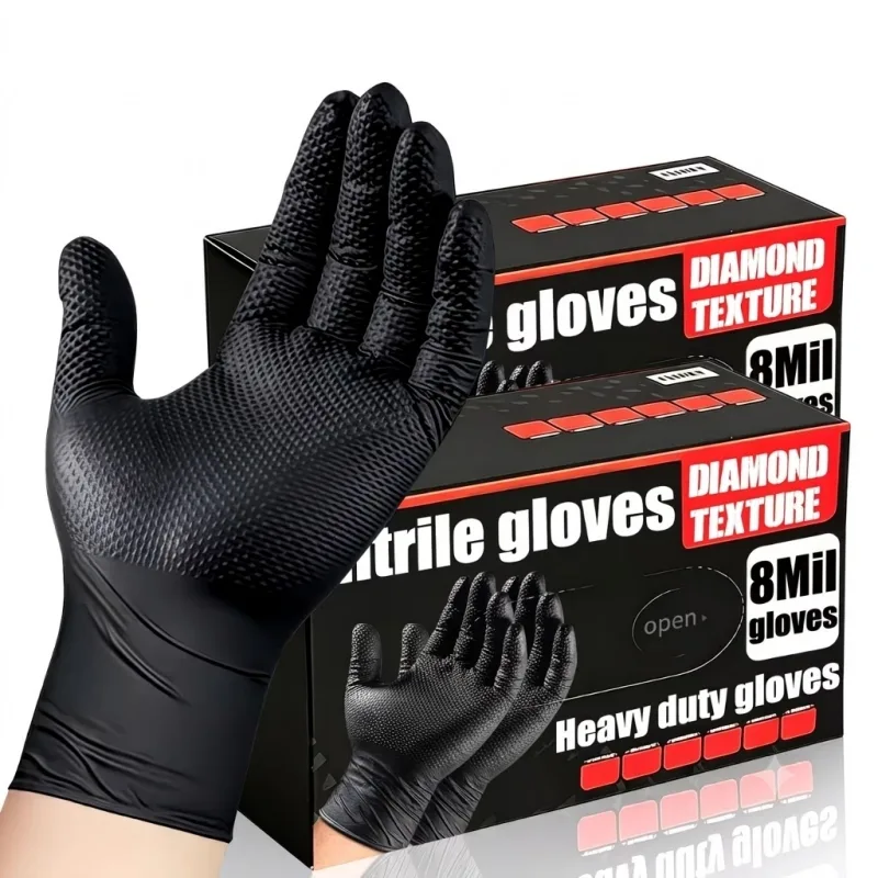 Nitrile Mechanic Glove - قفازات نيتريل صناعية سوداء شديدة التحمل