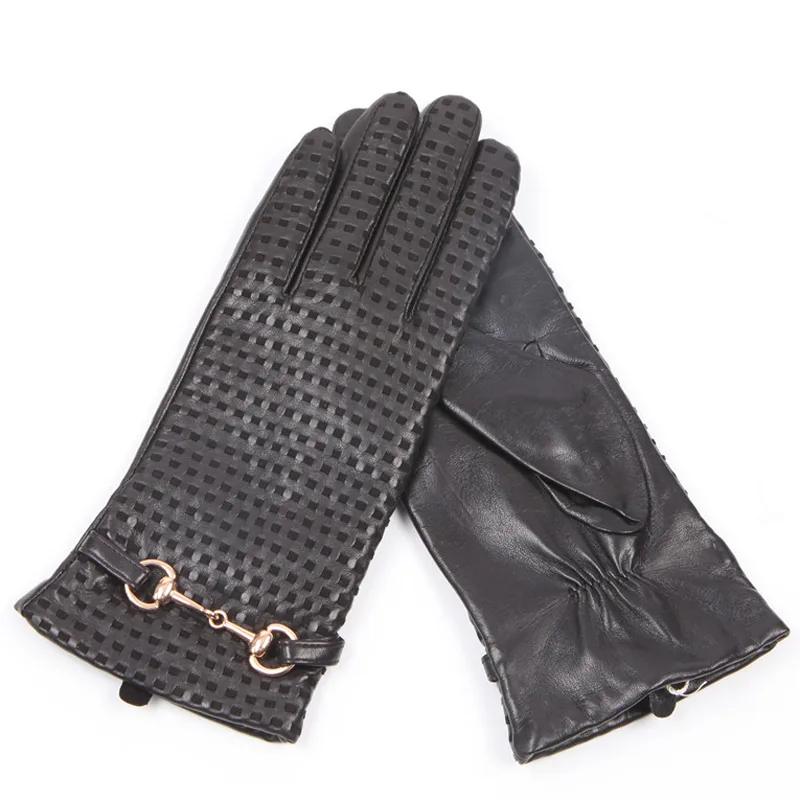 Wool Glove Lined - قفازات جلدية حقيقية الإناث الحرارية المستوردة