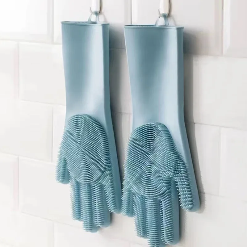 Dish Glove Rubber - قفازات سيليكون لغسل الأطباق، قفازات سحرية
