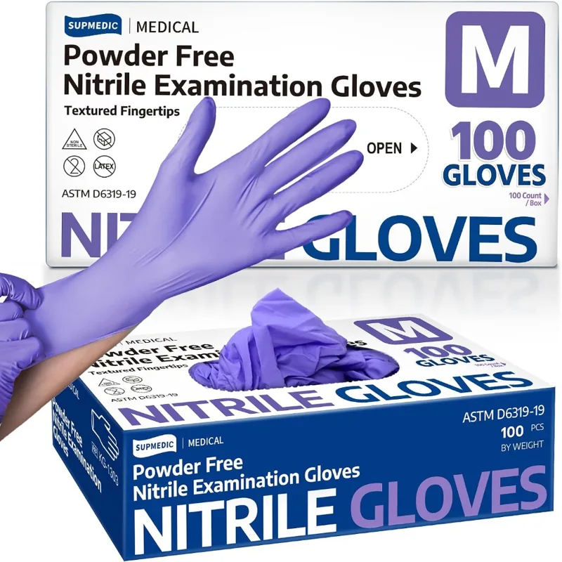 Exam Glove Nitrile - قفازات طبية نيتريل للاستخدام مرة واحدة،