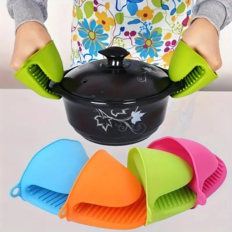 Oven Mitt Silicone - 2 قطعة حامل وعاء السيليكون قفازات