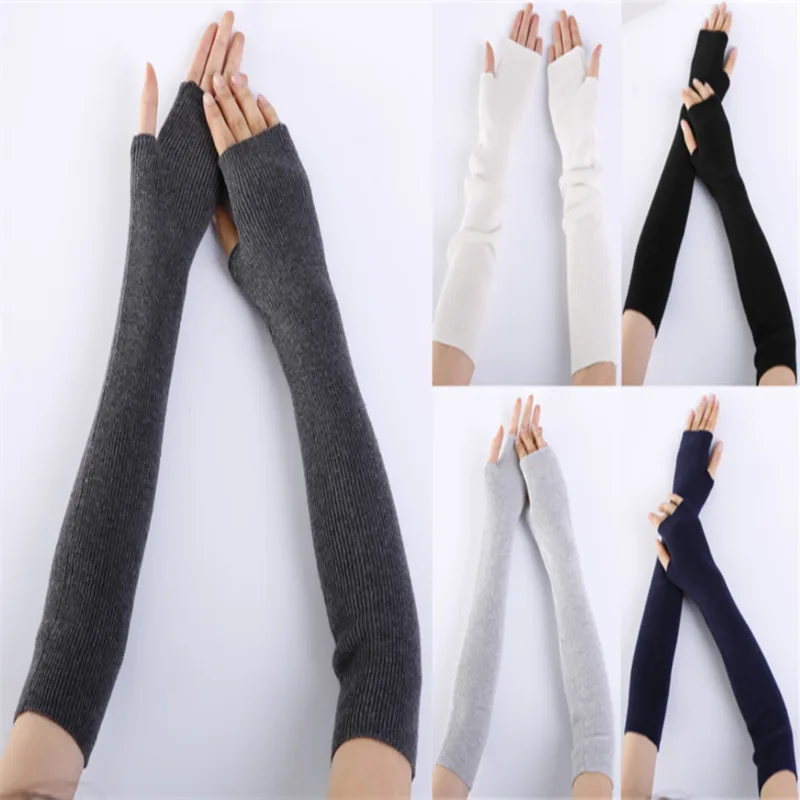Fingerless Glove Knit - للجنسين الرجال السيدات أصابع قفازات مدفئات
