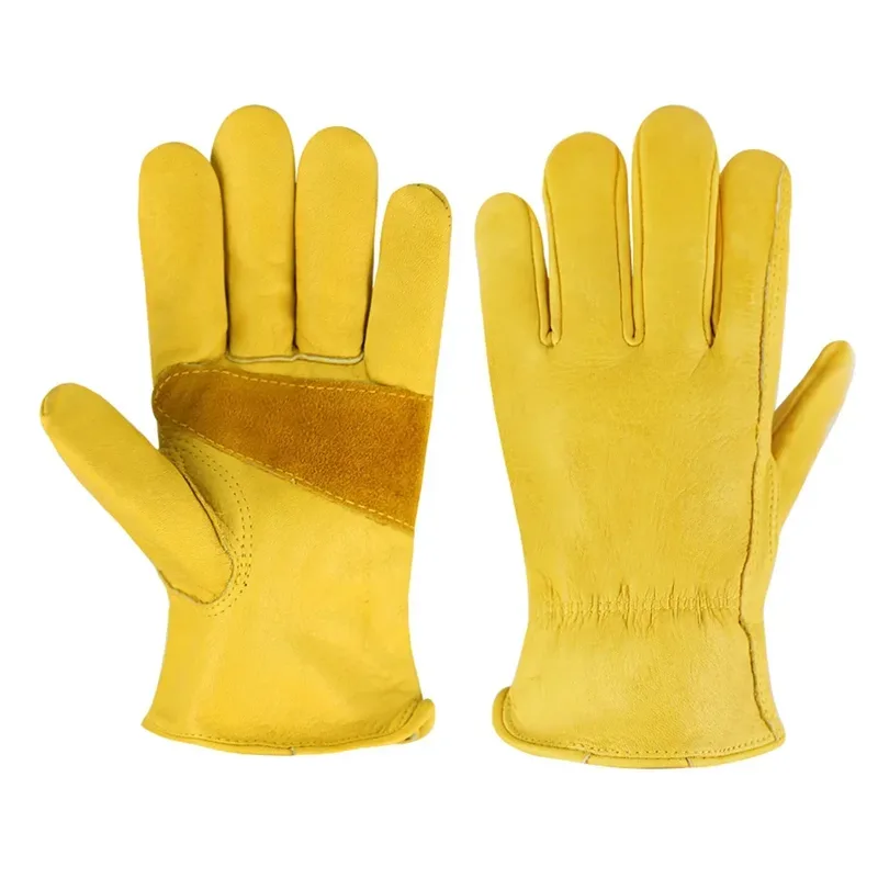 Leather Driving Glove - قفازات عمل جلدية آمنة للحدائق وقيادة