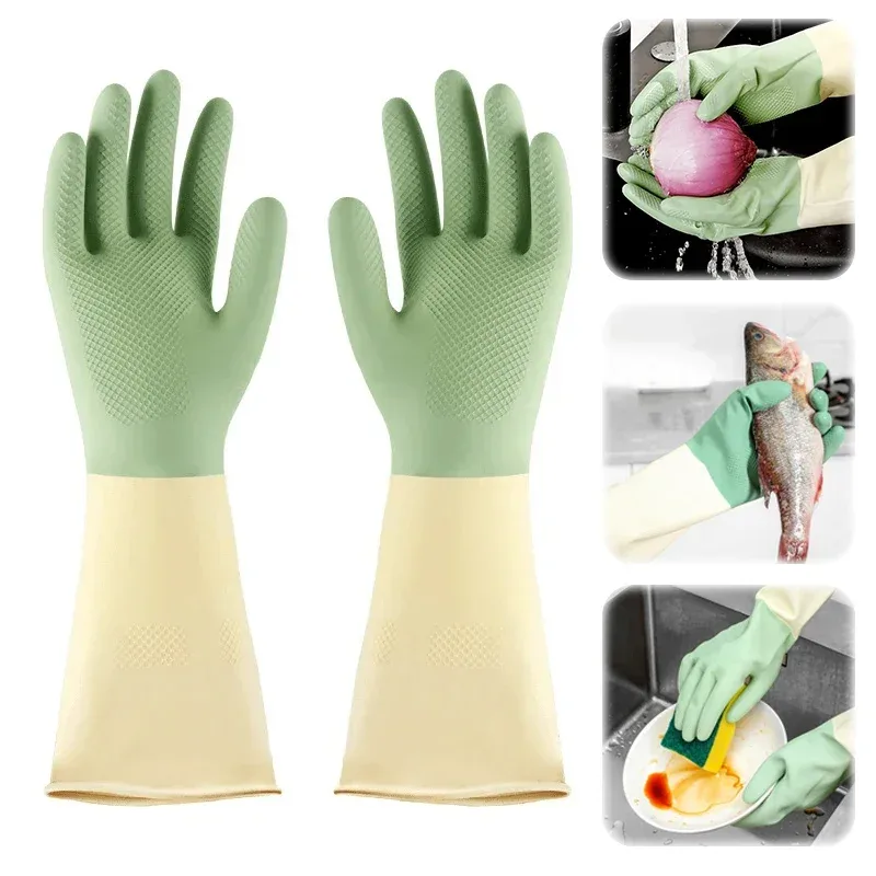 Dish Glove Rubber - قفازات المطبخ السميكة، قفازات غسل الأطباق،