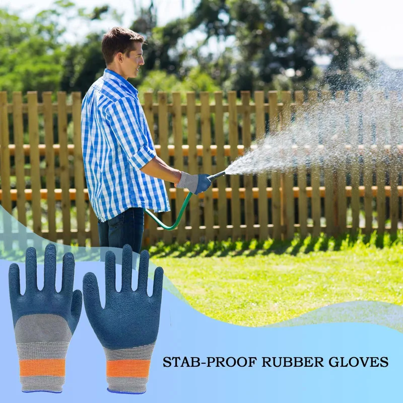 Gardening Glove Waterproof - قفازات حدائق من اللاتكس مقاومة للماء،