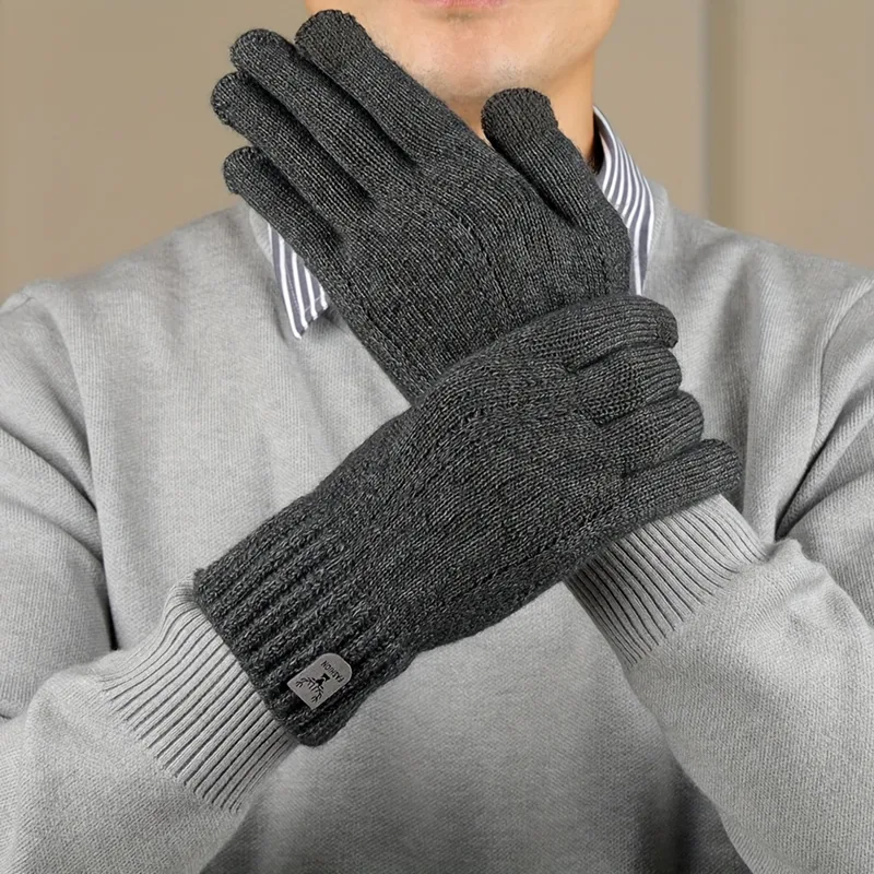 Wool Glove Lined - قفازات نسائية دافئة مبطنة بالصوف للشتاء،