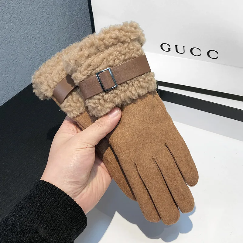 Wool Glove Lined - قفازات الشتاء النسائية سميكة الدافئة قفازات
