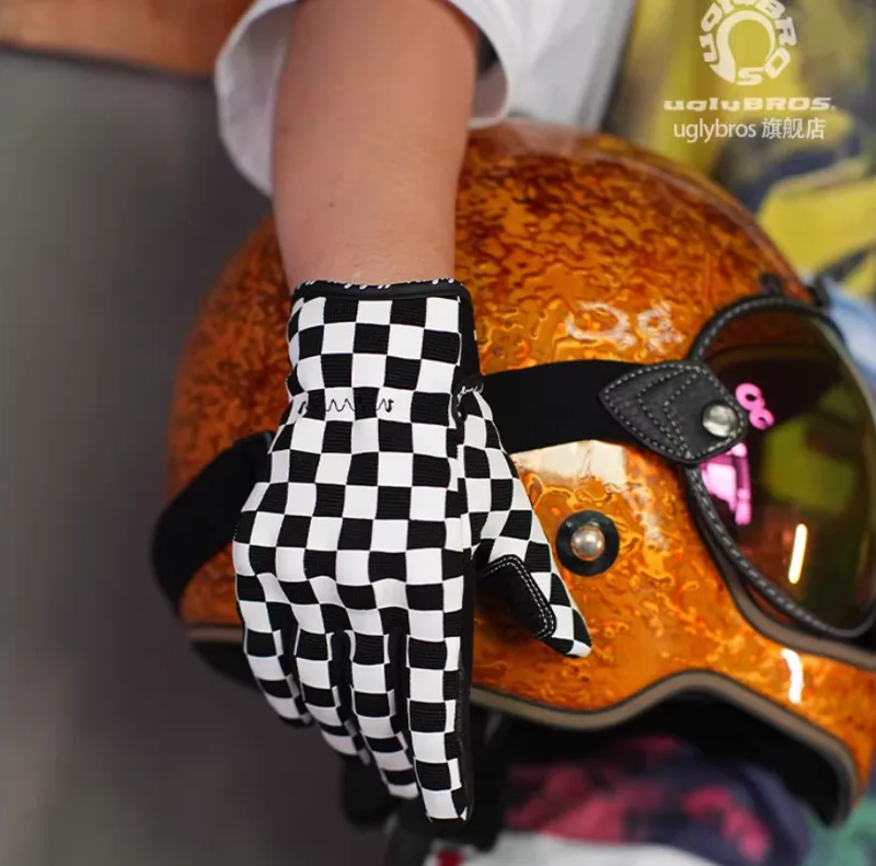 Leather Driving Glove - قفازات Uglybros للدراجات النارية للرجال، قفازات