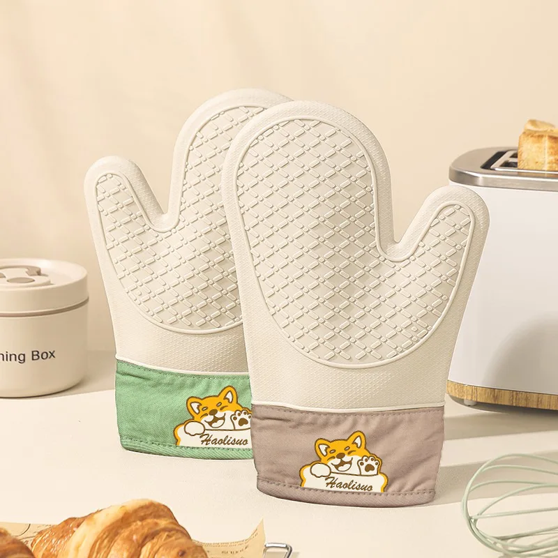 Oven Mitt Silicone - الثقيلة سيليكون قفازات الفرن مقاومة للحرارة