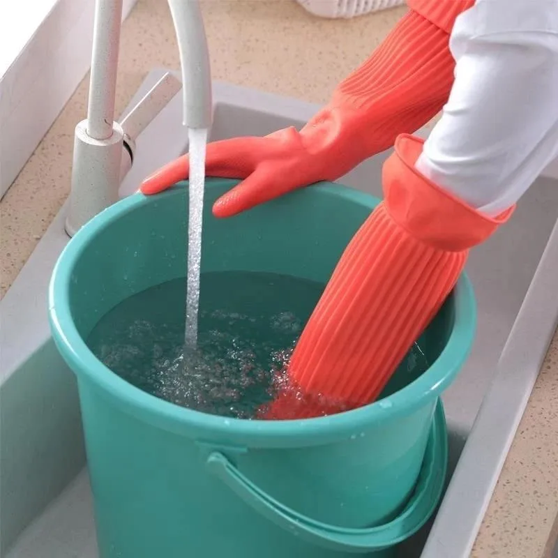 Rubber Glove Cleaning - قفازات طويلة قابلة لإعادة الاستخدام من