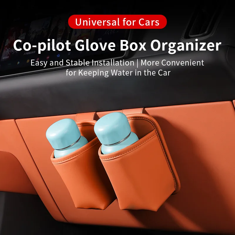 Leather Driving Glove - منظم تخزين معلق لصندوق القفازات في