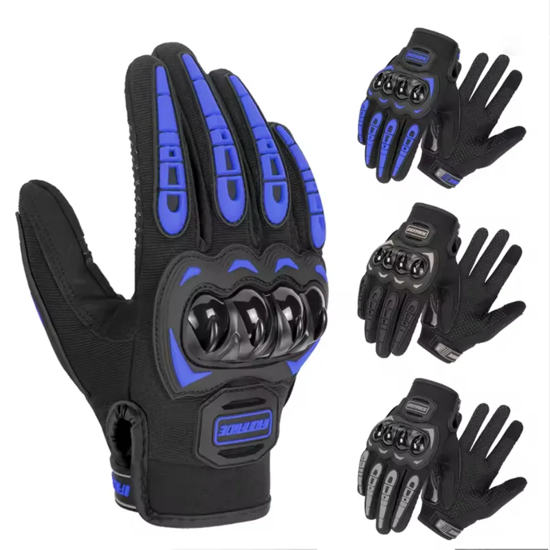 Motorcycle Glove Knuckle - قفازات دراجات نارية للرجال بشاشة تعمل