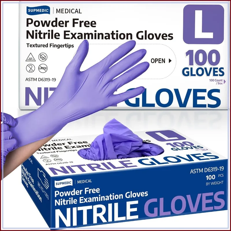 Exam Glove Nitrile - قفازات طبية من النتريل للاستخدام مرة