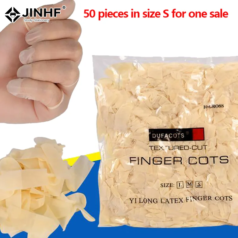Latex Disposable Glove - 50 قطعة/عبوة جديدة من أغطية الأصابع