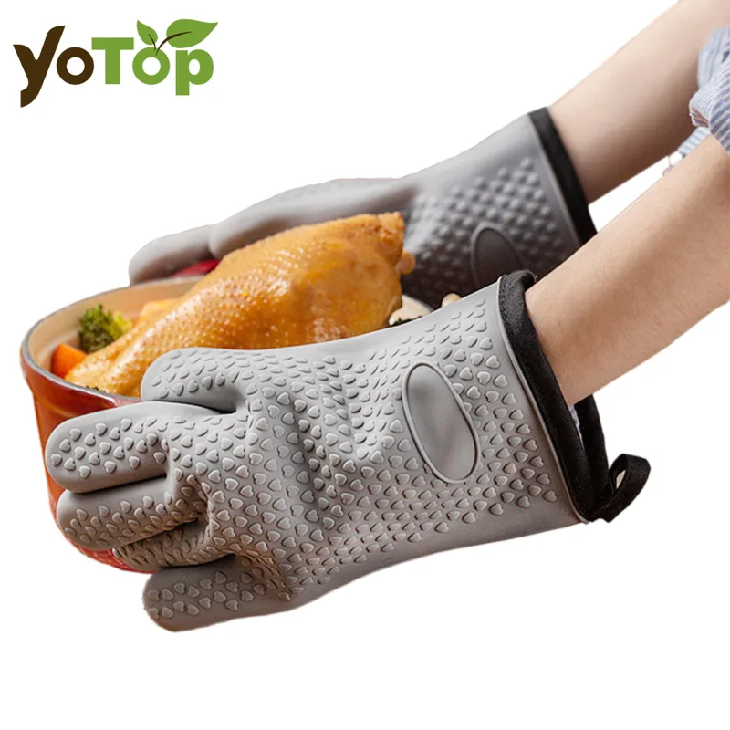 Oven Mitt Silicone - قفازات سيليكون مقاومة للحرارة فرن الميكروويف