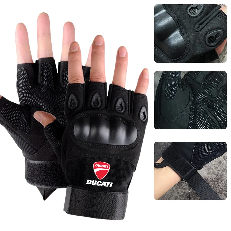 Motorcycle Glove Knuckle - قفازات تكتيكية نصفية الأصابع ذات مفاصل