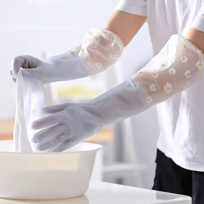 1 زوج قفازات مطاطية طويلة الأك - مراجعة Dish Glove Rubber وسعره