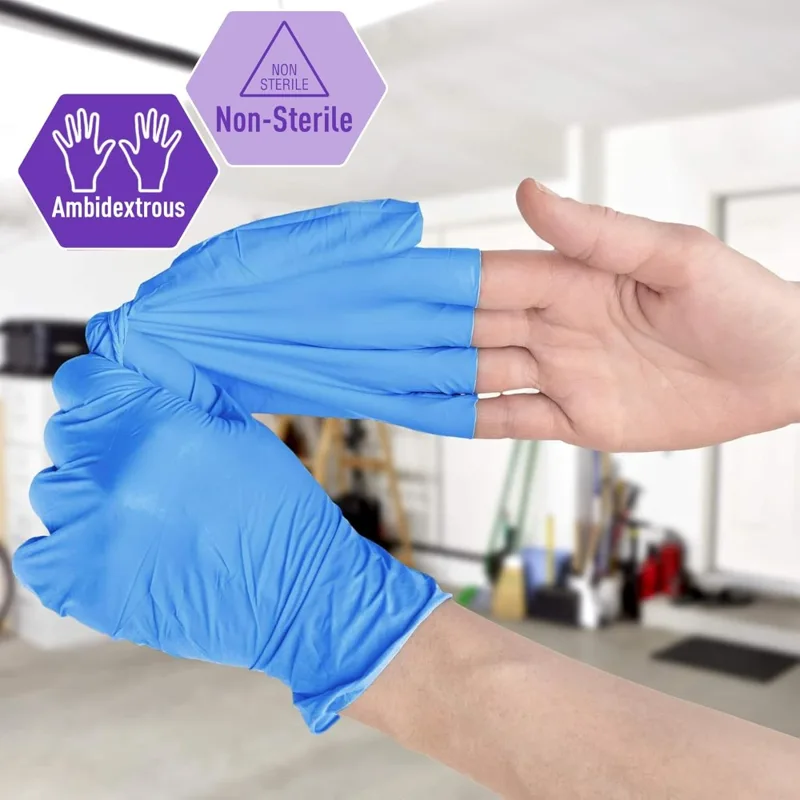 قفازات فحص طبية من مزيج النتري - مراجعة Exam Glove Nitrile وسعره