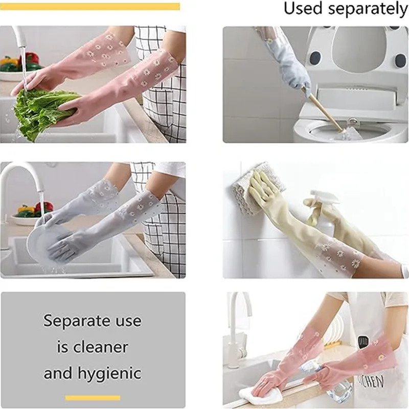قفازات تنظيف الأطباق 3 أزواج - - مراجعة Rubber Glove Cleaning وسعره