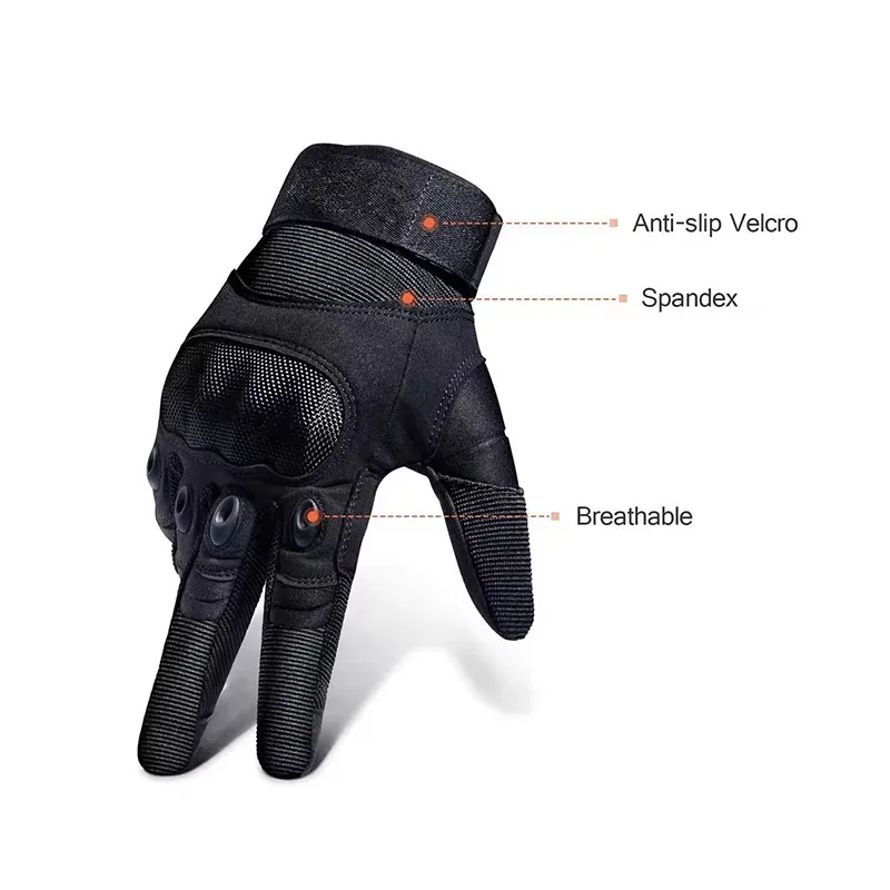 قفازات تكتيكية كاملة الأصابع ل - مراجعة Motorcycle Glove Knuckle وسعره