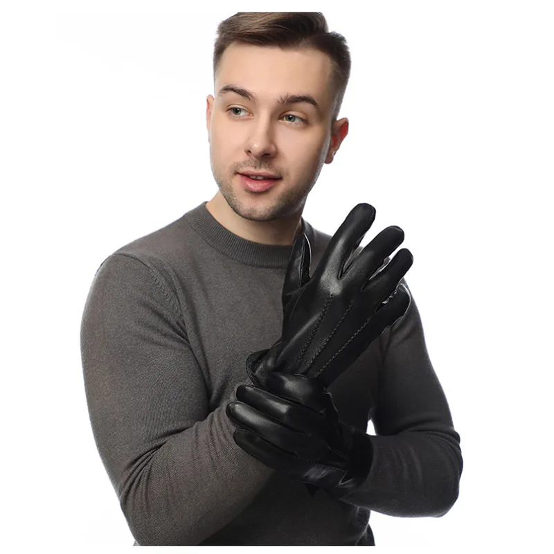 الشتاء حقيقية قفازات جلد الغنم - مراجعة Wool Glove Lined وسعره