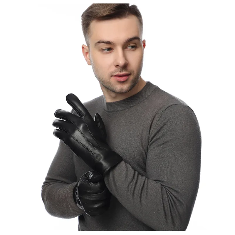 الشتاء حقيقية قفازات جلد الغنم - مراجعة Wool Glove Lined وسعره