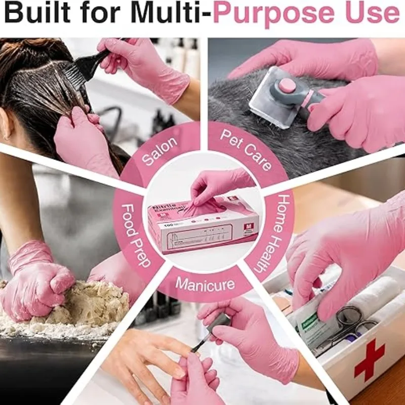 قفازات النتريل الوردية للاستخد - مراجعة Latex Disposable Glove وسعره