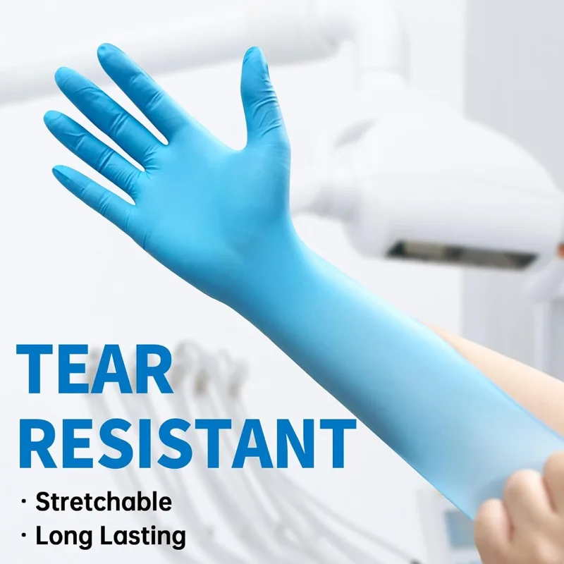 قفازات نيتريل زرقاء للاستخدام  - مراجعة Exam Glove Nitrile وسعره