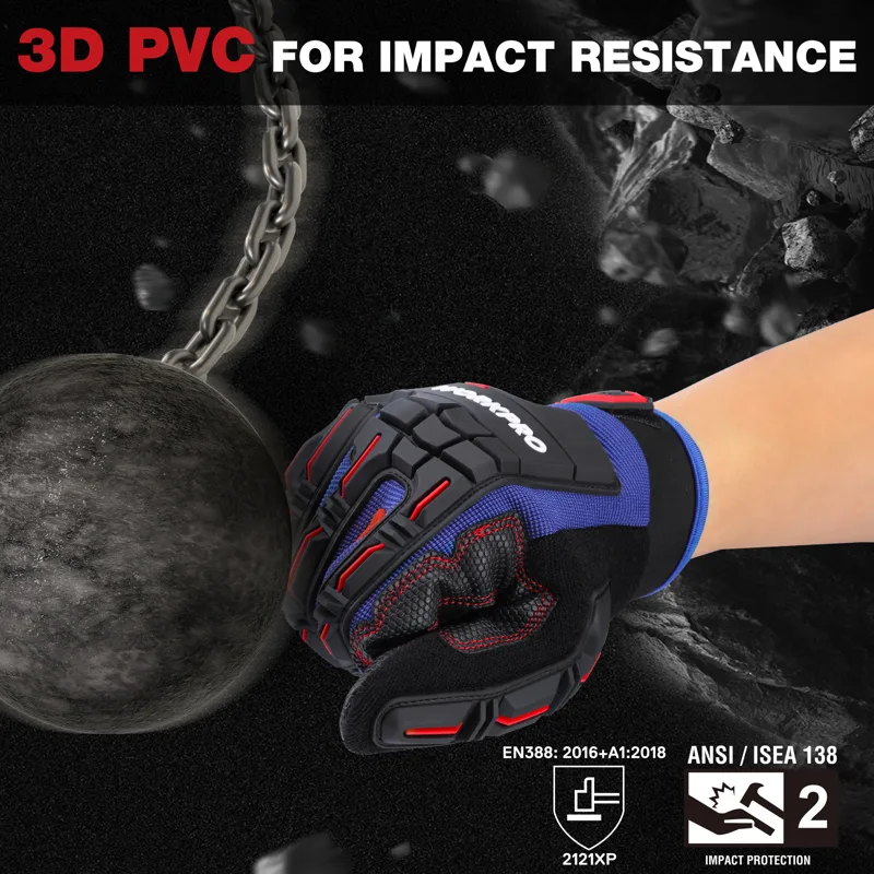 قفازات العمل الشاقة WORKPRO شا - مراجعة Work Glove Impact وسعره