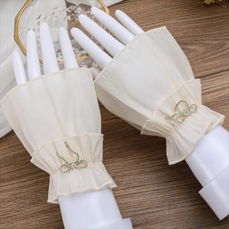قفازات بدون أصابع مزينة بكشكشة - مراجعة Fingerless Glove Knit وسعره