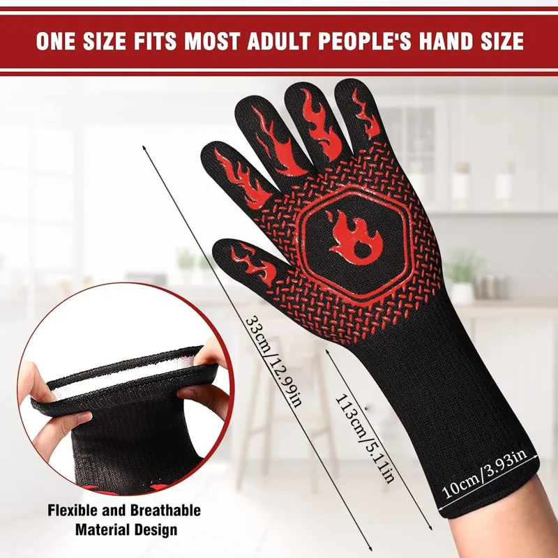 قفازات شواء للشواء مقاومة لدرج - مراجعة Oven Mitt Silicone وسعره