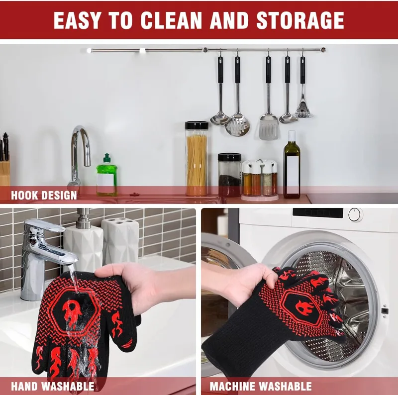 قفازات شواء للشواء مقاومة لدرج - مراجعة Oven Mitt Silicone وسعره