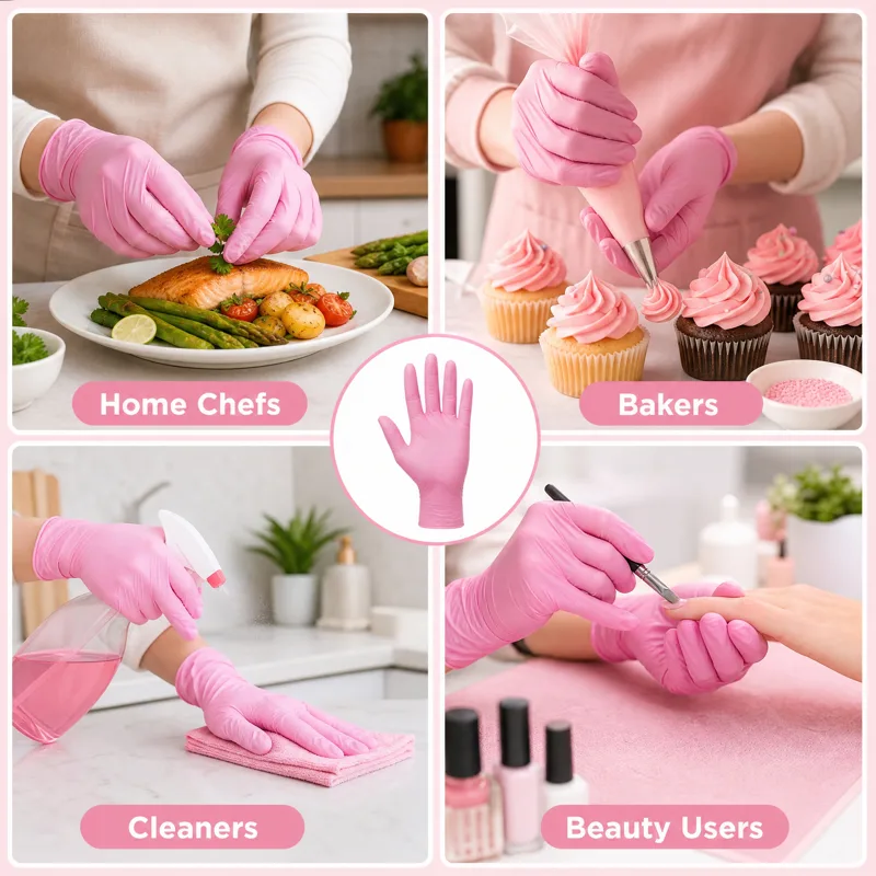 قفازات نتريل وردية بسيطة 100 ق - مراجعة Rubber Glove Cleaning وسعره