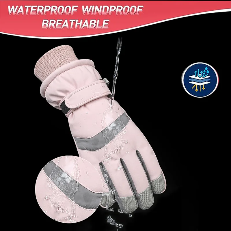 قفازات تزلج YANBIGUO للنساء وا - مراجعة Ski Glove Waterproof وسعره