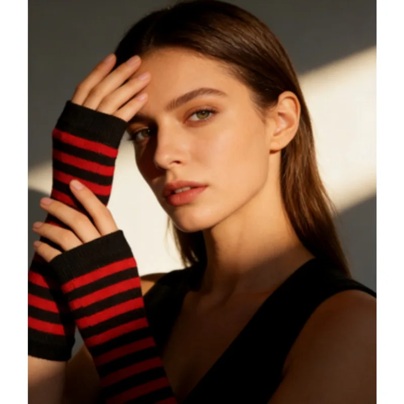 قفازات PESENAR بدون أصابع مخطط - مراجعة Fingerless Glove Knit وسعره