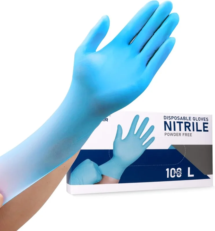 قفازات النتريل أحادية الاستخدا - مراجعة Exam Glove Nitrile وسعره