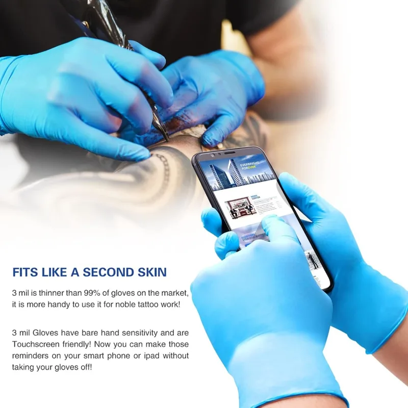 قفازات النتريل أحادية الاستخدا - مراجعة Exam Glove Nitrile وسعره