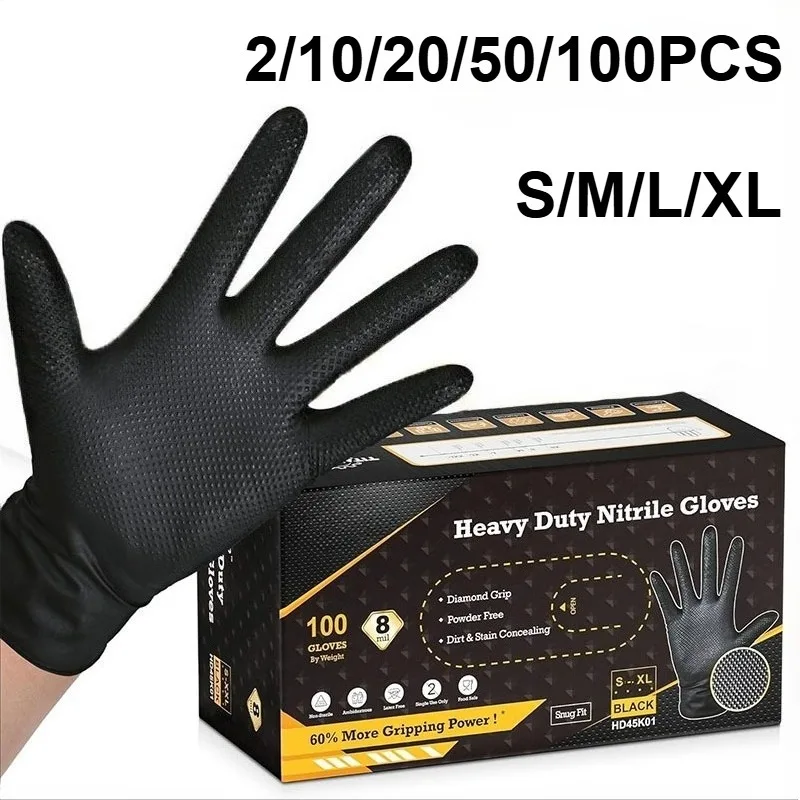 2-100 قطعة 8 مل قفازات النتريل - مراجعة Nitrile Mechanic Glove وسعره