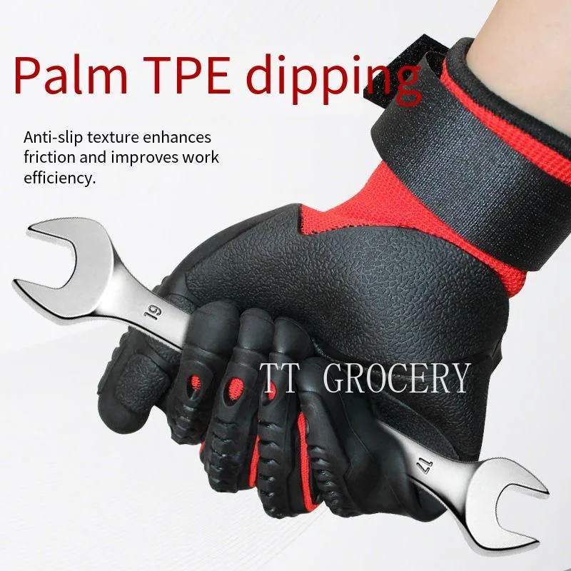 TPE المضادة للتصادم تأثير مقاو - مراجعة Work Glove Impact وسعره