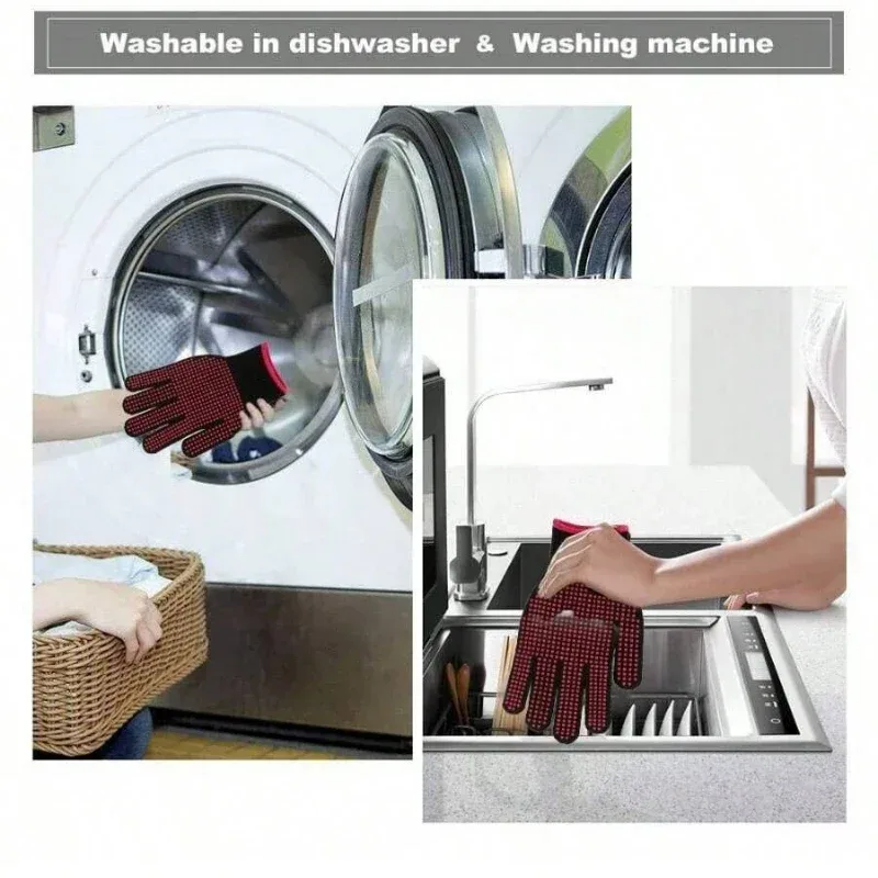 1 زوج قفازات شواء سيليكون غير  - مراجعة Oven Mitt Silicone وسعره