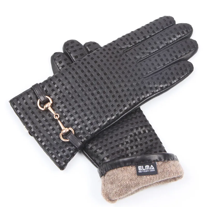 قفازات جلدية حقيقية الإناث الح - مراجعة Wool Glove Lined وسعره